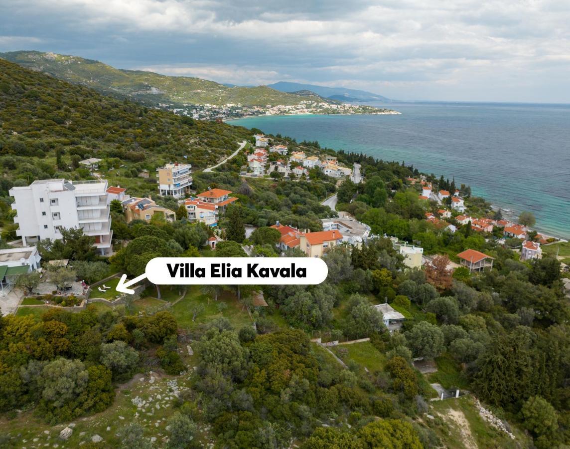 Villa Elia Kavala - Mediterranean Holiday Villa Palaiontsiflikion Exterior photo